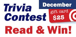 Read December's issue, answer 5 simple questions, and you might win!