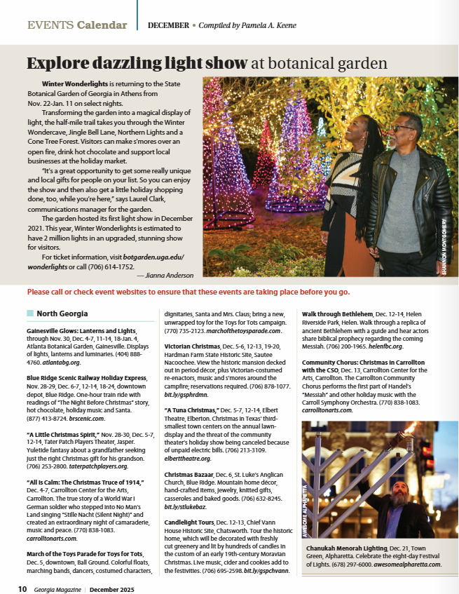 View this month's Calendar section