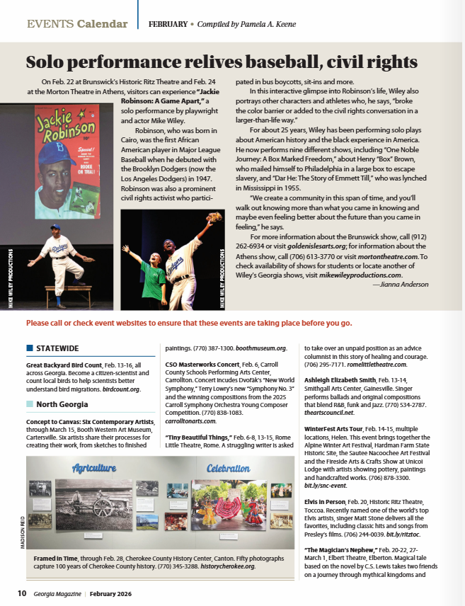 View this month's Calendar section