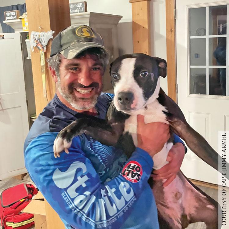 Jimmy Armel and his dog Skiff, who saved his life
