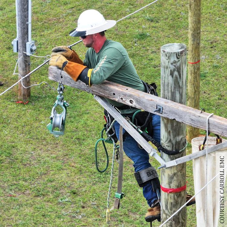lineman on pole