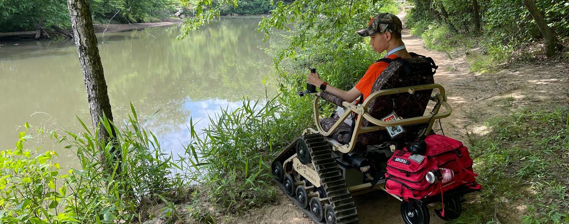 An all-terrain wheelchair at a Georgia state park
