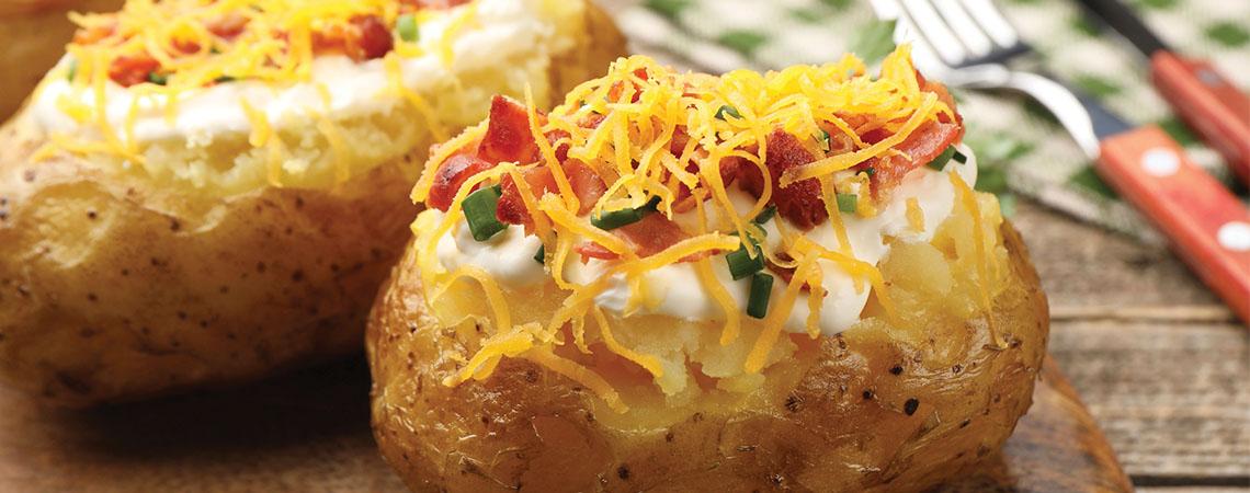loaded baked potatoes